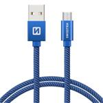 SWISSTEN DATA CABLE USB / MICRO USB TEXTILE 1,2M BLUE 71522208