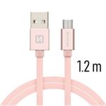 SWISSTEN DATA CABLE USB / MICRO USB TEXTILE 1,2M PINK 71522205