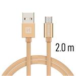 SWISSTEN DATA CABLE USB / MICRO USB TEXTILE 2,0M GOLD 71522304