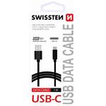 SWISSTEN DATA CABLE USB / USB-C 3.1 1,5M BLACK (7mm) 71504401