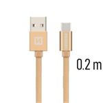 SWISSTEN DATA CABLE USB / USB-C TEXTILE 0,2M GOLD 71521104