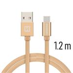 SWISSTEN DATA CABLE USB / USB-C TEXTILE 1,2M GOLD 71521204