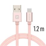 SWISSTEN DATA CABLE USB / USB-C TEXTILE 1,2M PINK 71521205