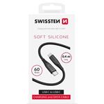 SWISSTEN DATOVÝ KABEL SOFT SILICONE USB-C / USB-C 0,4 M ČERNÝ 71506516