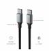 SWISSTEN DATOVÝ KABEL TEXTILE II USB-C / USB-C 1,5 M ČERNÝ 71528203