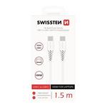 SWISSTEN DATOVÝ KABEL TPE USB-C/USB-C POWER DELIVERY 5A (100W) 1,5 M BÍLÝ 71506520