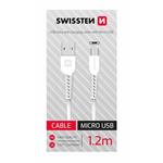 SWISSTEN DATOVÝ KABEL USB/MICRO USB BÍLÝ 1,2M (SAMOPRODAVAČ) 71506010BOX