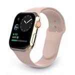 Swissten řemínek pro apple watch silikonový 42 / 44 / 45 / 49 mm pískově růžový 46000115