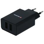 Swissten síťový adaptér smart ic 2x usb 2,1a power černý (eco balení) 22033000ECO