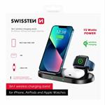 SWISSTEN WIRELESS NABÍJEČKA 3v1 STAND ČERNÁ 22055509