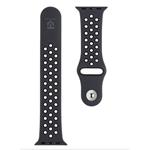 Tactical 839 Double Silikonový Řemínek pro Apple Watch 1/2/3/4/5/6/7/8/9/SE 38/40/41mm Black 8596311245275