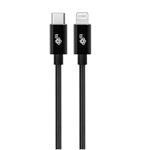 TB kabel USB-C - Lightning oplétaný 1m, černý AKTBXKUAMFICS1B