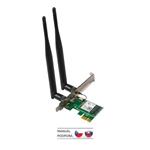 Tenda E12 - Wireless-AC PCIe Adapter, 802.11ac/a/b/g/n, 1200 Mb/s, 2x Ext. Ant. 5 dBi 75011928