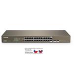 Tenda TEG1024F 24x Gigabit s SFP, 22x RJ45 + 2x SFP / RJ45, Fanless - bez ventilátorů, Rack , 6kV