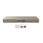 Tenda TEG1118P-16-250W PoE AT Gigabit switch 16x 1Gb/s PoE 802.3af/at + 2x SFP 1Gb/s, PoE 230W, Rack