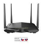 Tenda V12 VDSL2/ADSL WiFi AC Gb Router 1200Mb/s, Profile 35b, 1x DSL, 1x GWAN, 3x GLAN,1x USB,CZ app