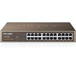 TP-LINK TL-SF1024D 24-Port 10/100M Switch, 24 10/100M RJ45 Ports, 1U 13-inch Rack-mountable Steel Case