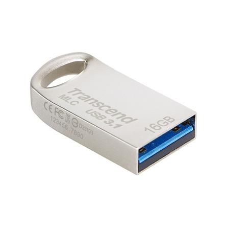 Transcend 16GB JetFlash 720S, USB 3.1 (Gen1) flash disk, MLC, malé rozměry, stříbrný kov TS16GJF720S