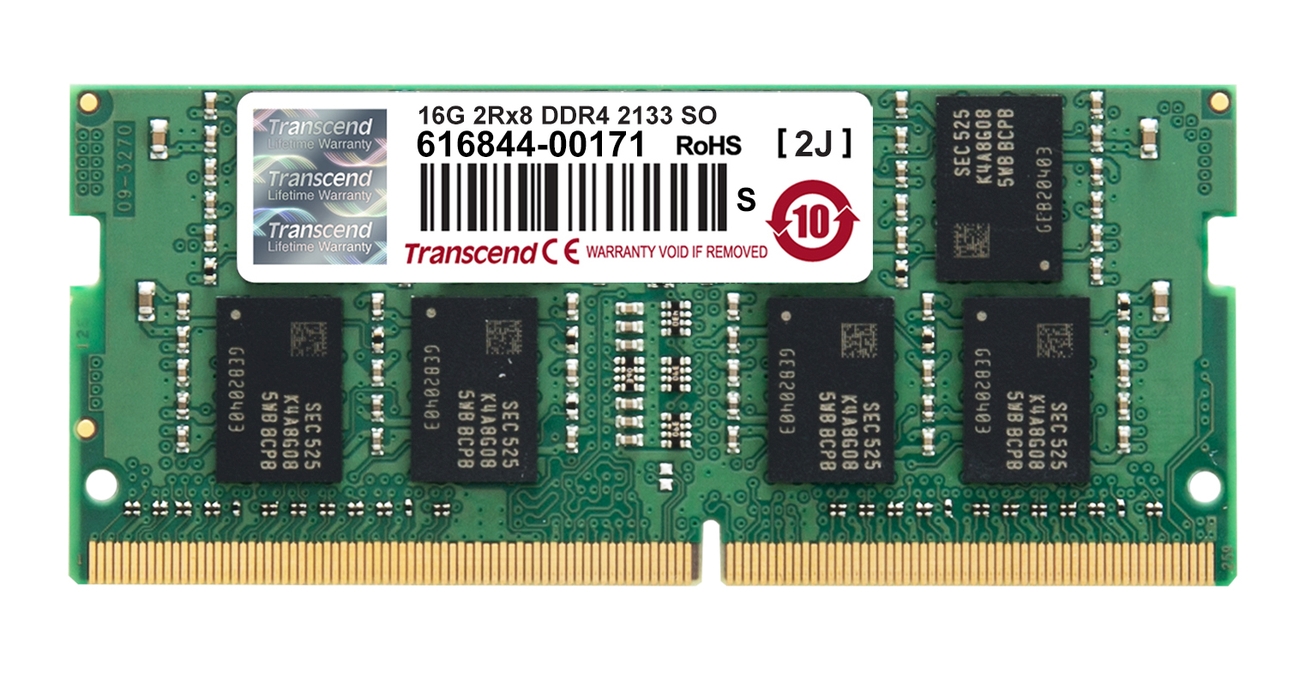 Transcend 16GB SODIMM DDR4 2133MHz 2Rx8 TS2GSH64V1B