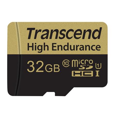 Transcend 32GB microSDHC (Class 10) High Endurance MLC průmyslová paměťová karta (s adaptérem), 21MB/s R, TS32GUSDHC10V