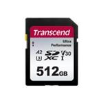 Transcend 340S - Paměťová karta flash - 512 GB - A2 / Video Class V30 / UHS-I U3 - SDXC UHS-I TS512GSDC340S