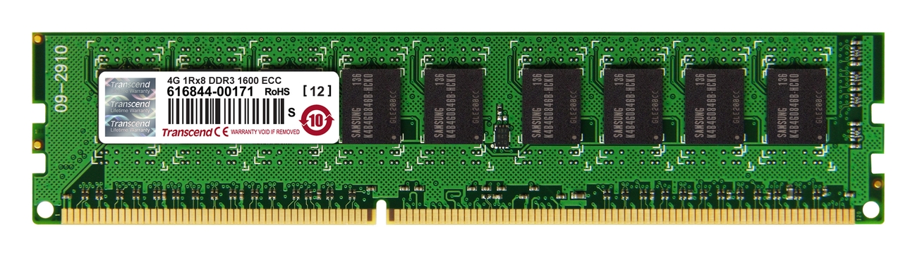 Transcend 4GB DDR3 1600 ECC-DIMM 1Rx8 TS512MLK72V6H