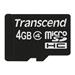 Transcend 4GB microSDHC (Class 4) paměťová karta (bez adaptéru) TS4GUSDC4