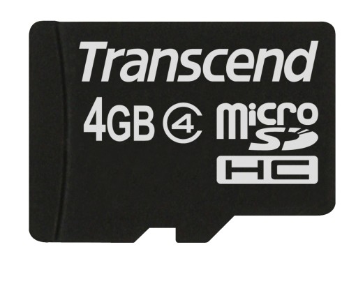 Transcend 4GB microSDHC (Class 4) paměťová karta (bez adaptéru) TS4GUSDC4