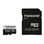 Transcend 512GB microSDXC 350V UHS-I U1 (Class 10) High Endurance paměťová karta, 95MB/s R, 45MB/s W TS512GUSD350V