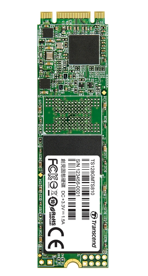 TRANSCEND MTS810 128GB SSD disk M.2 2280, SATA III (3D TLC) single sided TS128GMTS810