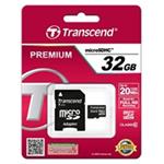 Transcend - Pamě?ová karta flash (adaptér microSDHC - SD zahrnuto) - 32 GB - Class 10 - microSDHC TS32GUSDHC10