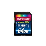 Transcend Premium - Pamě?ová karta flash - 64 GB - UHS Class 1 / Class10 - 300x - SDXC UHS-I TS64GSDU1