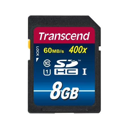 Transcend Premium - Paměťová karta flash - 8 GB - UHS Class 1 / Class10 - 400x - SDHC UHS-I TS8GSDU1