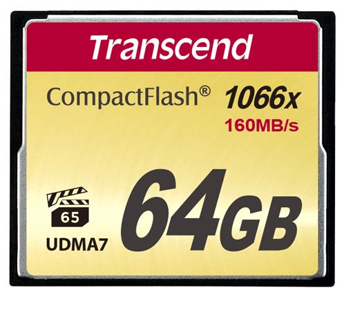 Transcend Ultimate - Pamě?ová karta flash - 64 GB - 1000x - CompactFlash TS64GCF1000