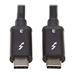 Tripplite Kabel Thunderbolt 3, 20Gb/s, 5A 100W Power Delivery, 4K 60Hz, (Samec/Samec), černá, 0.5m MTB3-00M5-5A-B