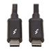 Tripplite Kabel Thunderbolt 3, 20Gb/s, 5A 100W Power Delivery, 4K 60Hz, (Samec/Samec), černá, 1.5m MTB3-01M5-5A-B