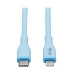 Tripplite Kabel USB-C /Lightning Synch/Nabíjení,MFi,Samec/Samec,Safe-IT Antibakt,flex,sv.modrá,0.91m M102AB-003-S-LB