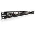 Tripplite Patch panel průchozí STP stíněný pro montáž do racku 1U, 24x Cat6/Cat5, RJ45 Ethernet N254-024-SH