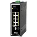 Tripplite Přepínač 8xzdroj Unmanaged Ethernet Switch,10/100/1000Mb/s,2GbE SFP,PoE+30W,-40°+75°C, DIN NGI-U08C2POE8