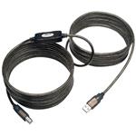 Tripplite Prodlužovací kabel aktivní USB-A, USB-B 2.0 s opakovačem (Samec/Samec), 7.62m U042-025