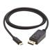 Tripplite Video kabel USB-C / DisplayPort s aretací, 4K 60Hz, HDR (Samec/Samec), 0.9m U444-003-DP-BD