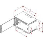 Triton 19" rozvaděč jednodílný 18U/400mm, celoplechové dveře RBA-18-CS4-CAX-A1