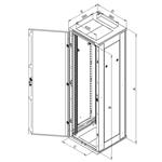 Triton 19' rozvaděč stojanový 22U/600x600 dv. síto 80%-6mm, šedá RMA-22-L66-CAX-N1