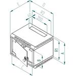 Triton Delta B - Skříň - montáž na stěnu - RAL 7035 - 9U - 10" RBA-09-AS3-CAX-C1