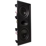 TRUAUDIO Ghost GHT-66P - In-wall reproduktor LCR, výkon 125 W, 2x 6.5" poly woofer, 8 ohm, bílý a černý kryt