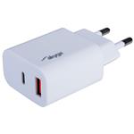 TRX Akyga AK-CH-12 USB nabíječka 220V/ 5-12V/ 18W/ USB-C + USB-A/ PD 3.0/ QC 3.0/ AFC/ FCP/ Apple 2.4A/ PPS TRX-AK-CH-12