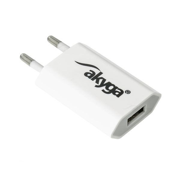 TRX Akyga USB nabíječka 220V/ 5V/ 1A/ bílá TRX-AK-CH-03W