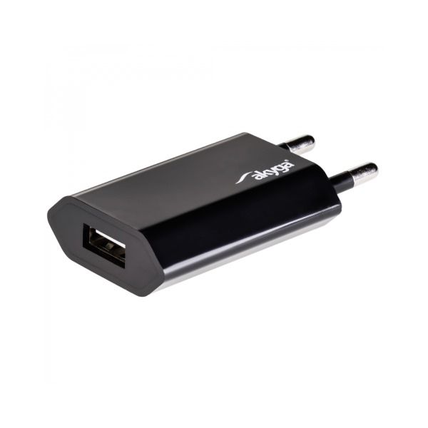 TRX Akyga USB nabíječka 220V/ 5V/ 1A/ černá TRX-AK-CH-03BK