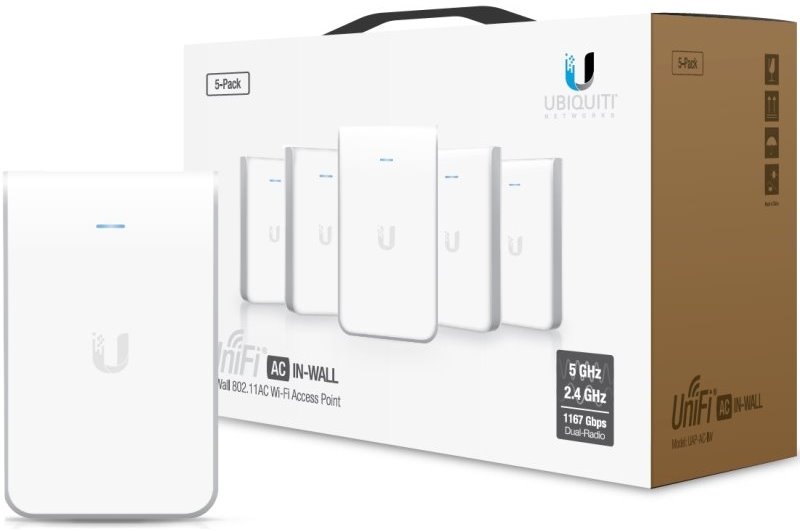 UBNT UniFi AP, AC, In Wall, 5-Pack UAP-AC-IW-5