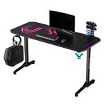 ULTRADESK Herný stôl FRAG - PINK V3, 140x60 cm, 76 cm, s XXL podložkou pod myš, s ultradesk BEAM, d UDESK-FG-PN